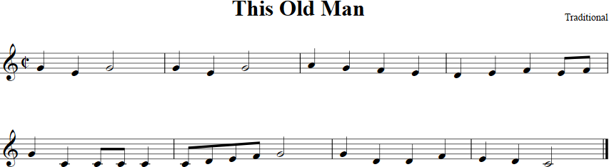 This Old Man Free Violin Sheet Music