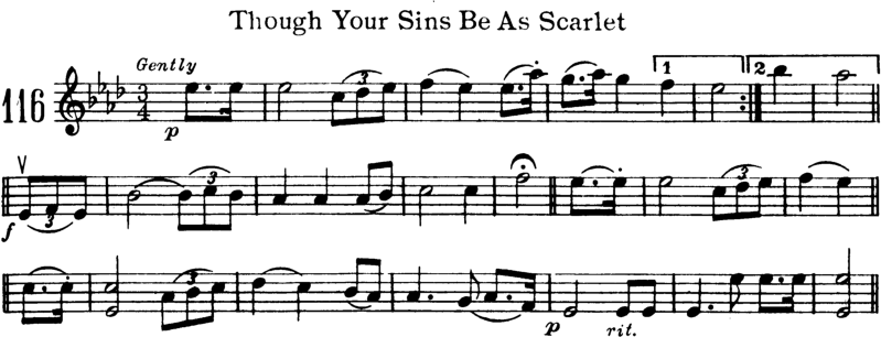 Though Your Sins Be As Scarlet Violin Sheet Music