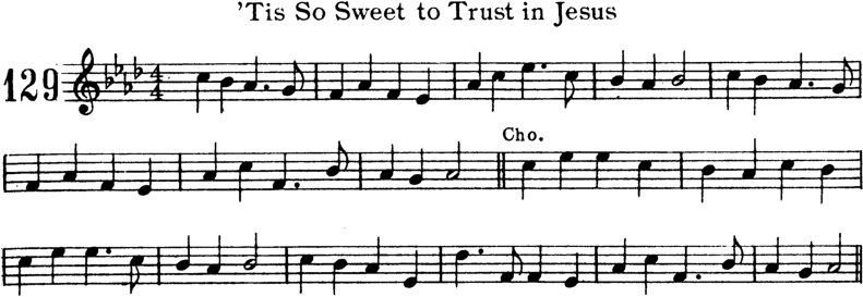 Tis So Sweet To Trust In Jesus Violin Sheet Music