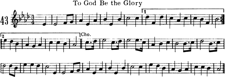 To God Be the Glory Violin Sheet Music
