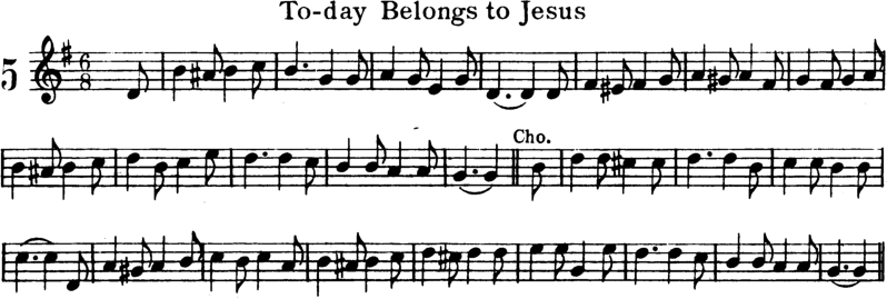 Today Belongs To Jesus Violin Sheet Music