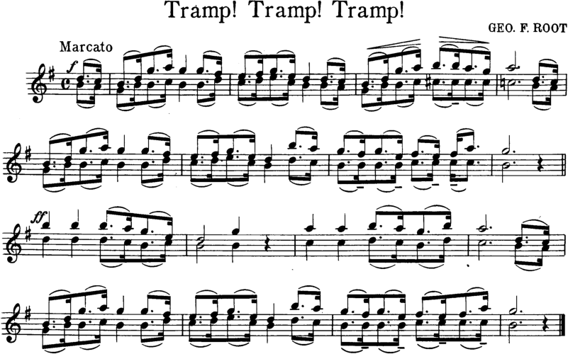 Tramp Tramp Tramp Violin Sheet Music