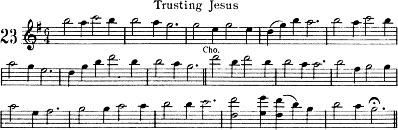 Trusting Jesus Violin Sheet Music