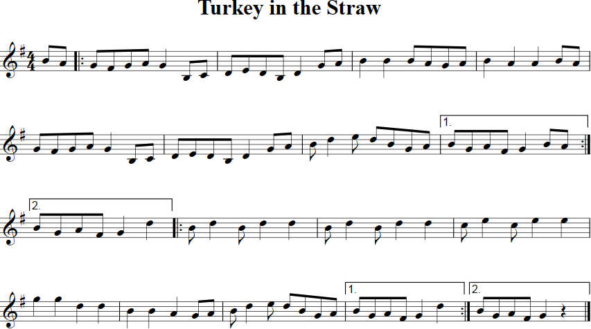 Turkey In the Straw Violin Sheet Music