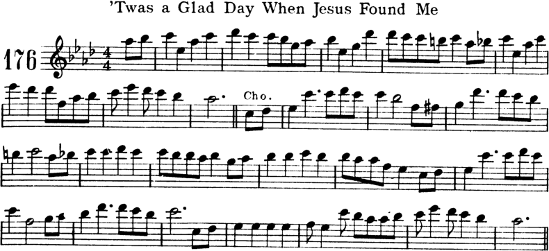 Twas a Glad Day When Jesus Found Me Violin Sheet Music