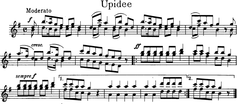 Upidee Violin Sheet Music