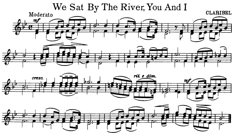 We Sat By the River, You And I Violin Sheet Music