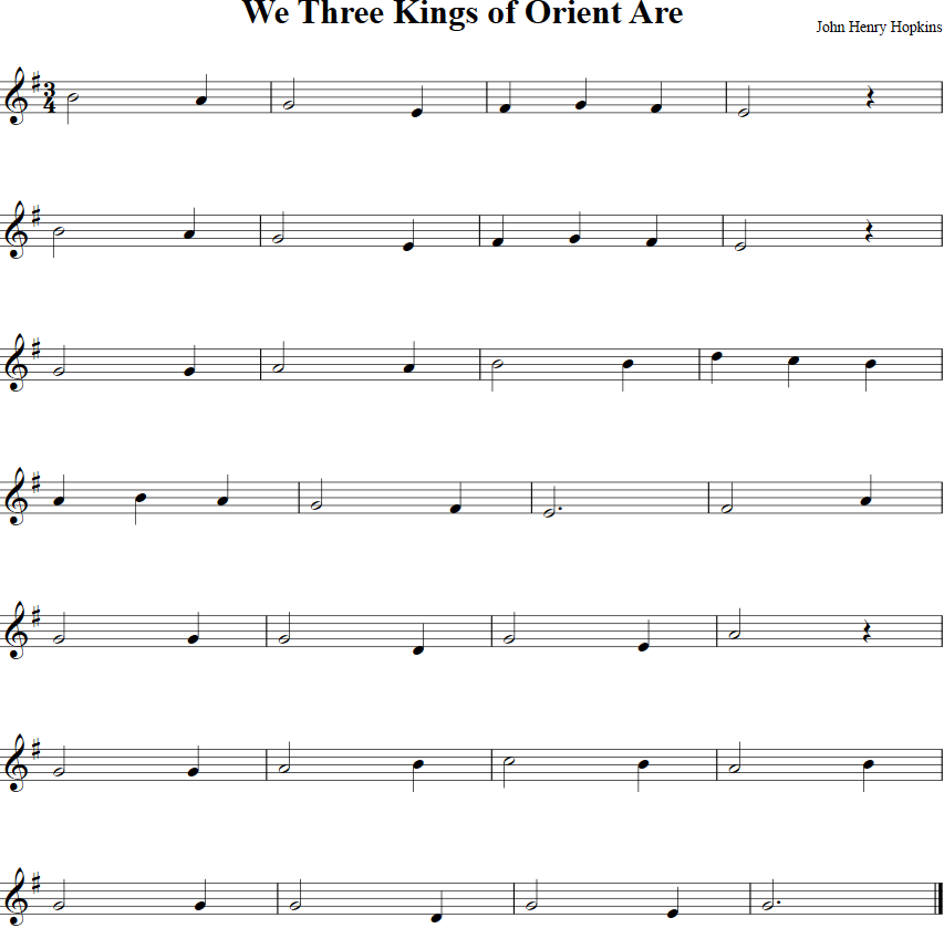 We Three Kings of Orient Are Violin Sheet Music
