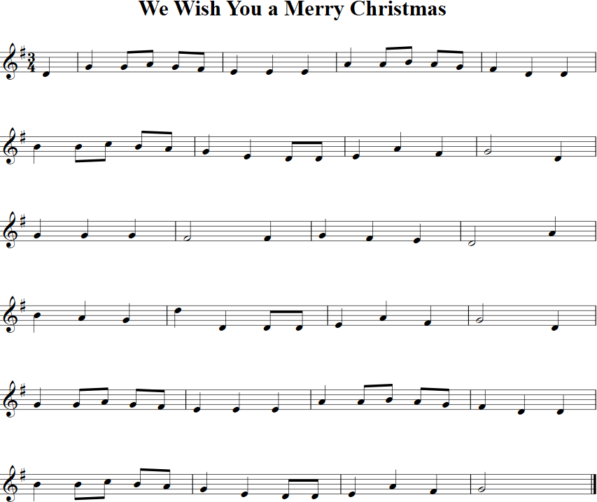 we wish you a merry christmas violin sheet music