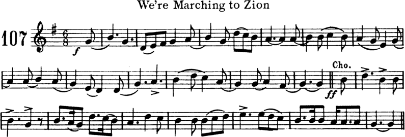 We're Marching To Zion Violin Sheet Music
