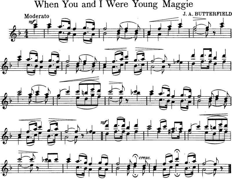 When You And I Were Young Maggie Violin Sheet Music