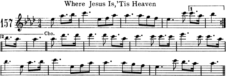 Where Jesus Is 'Tis Heaven Violin Sheet Music