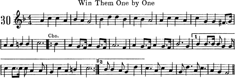Win Them One By One Violin Sheet Music