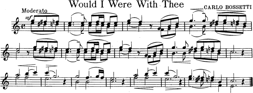 Would I Were With Thee Violin Sheet Music